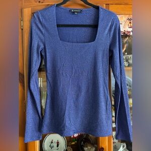 INC International Concepts Shimmering dark purple Blouse